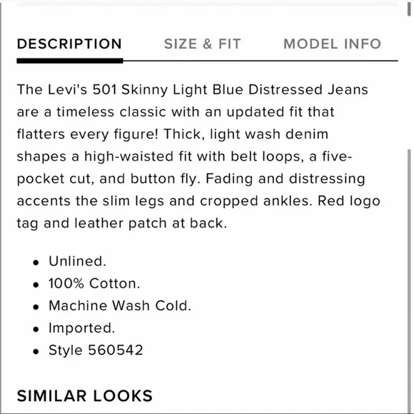 Levi's straight leg 501’s size 25 - Picture 9 of 9